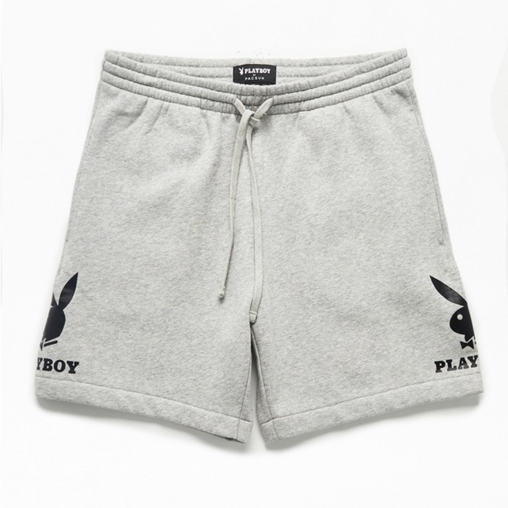 Playboy By PacSun Gray Double Sweat Shorts